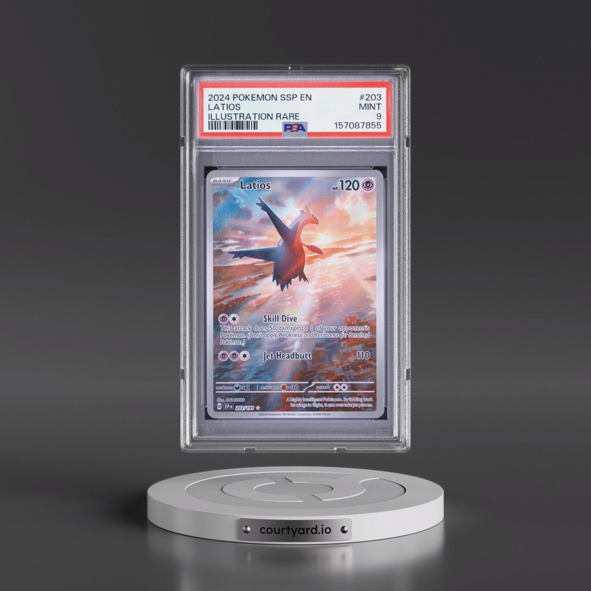 2024 Pokémon Ssp EN-Surging Sparks #203 Latios - Illustration Rare (PSA 9 MINT)