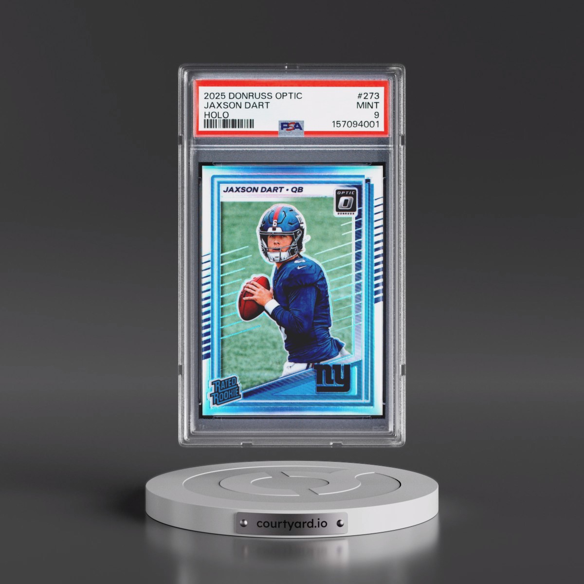 2025 Panini Donruss Optic #273 Jaxson Dart - Holo (PSA 9 MINT)
