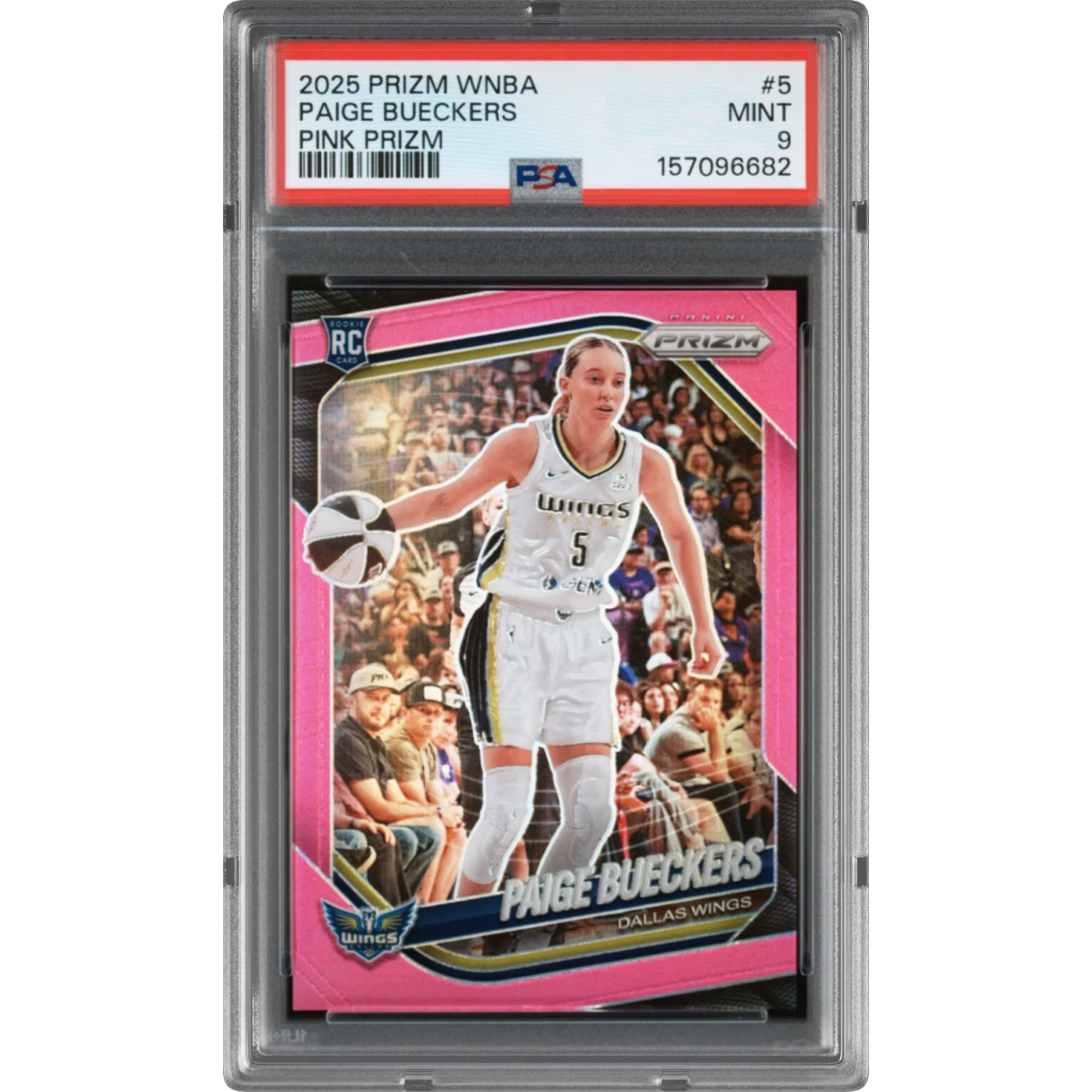 2025 Panini Prizm WNBA #5 Paige Bueckers - Pink Prizm, PSA 9