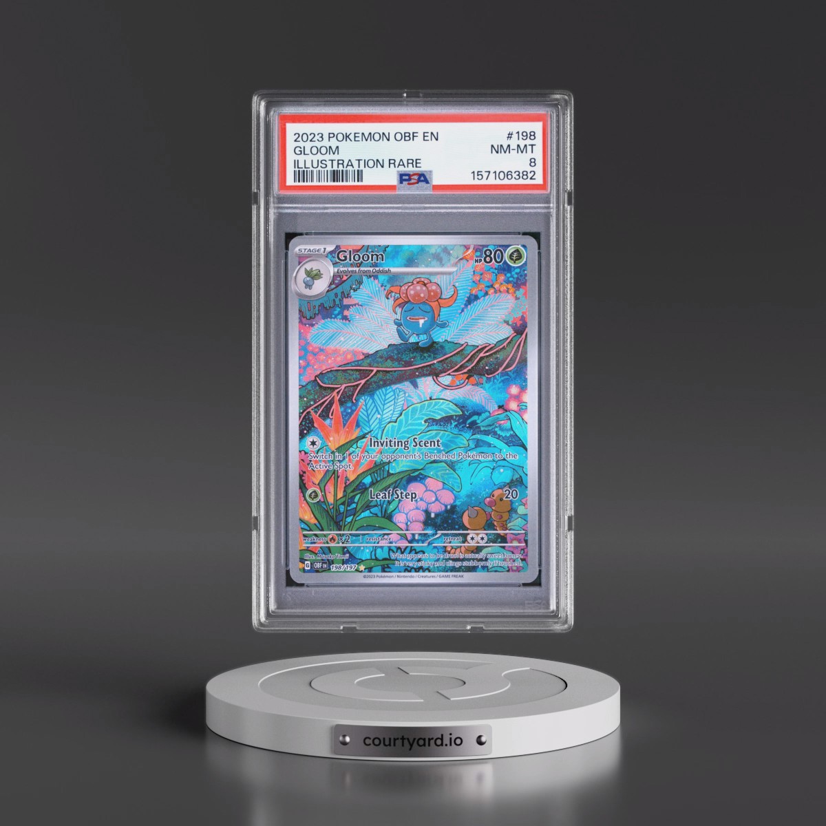 2023 Pokémon Obf EN-Obsidian Flames #198 Gloom - Illustration Rare (PSA 8 NM-MT)