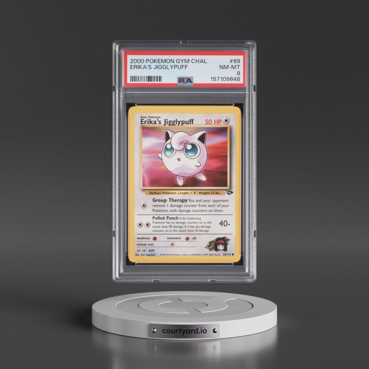 2000 Pokémon Gym Challenge #69 Erika's Jigglypuff (PSA 8 NM-MT)
