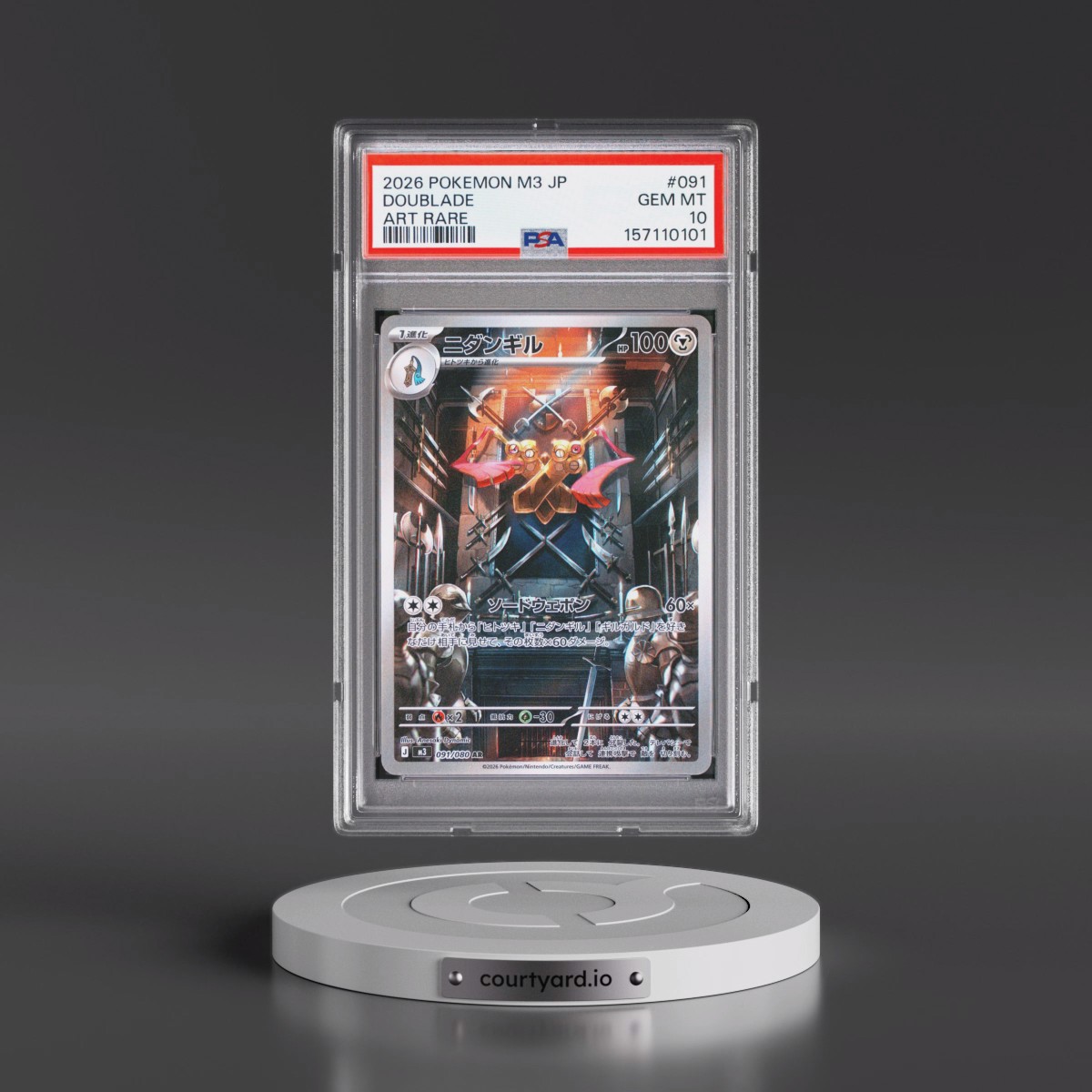 2026 Pokémon M3-Nullifying Zero #091 Doublade - Art Rare (PSA 10 GEM MINT)