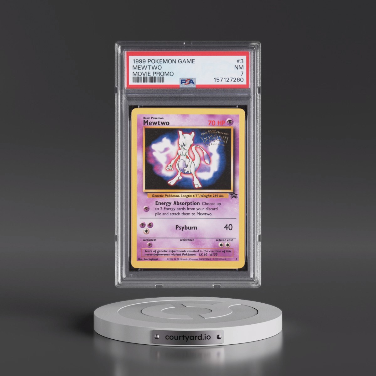 1999 Pokémon Game Movie #3 Mewtwo - Movie Promo (PSA 7 NM)