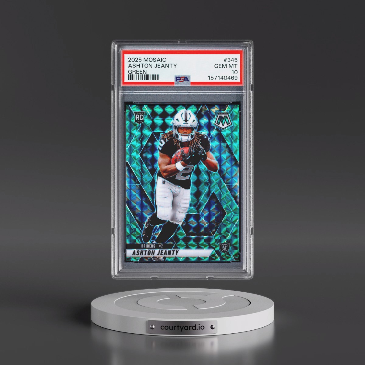2025 Panini Mosaic Ashton Jeanty - Green #345 PSA 10