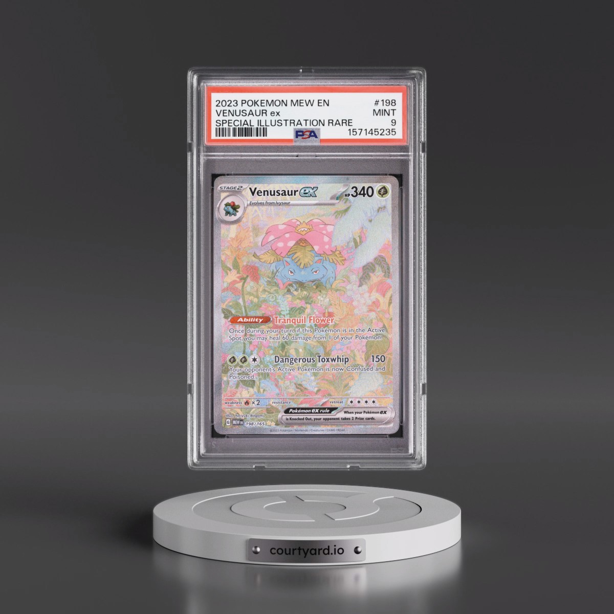 2023 Pokémon Mew EN-151 #198 Venusaur EX - Holo Special Illustration Rare (PSA 9 MINT)
