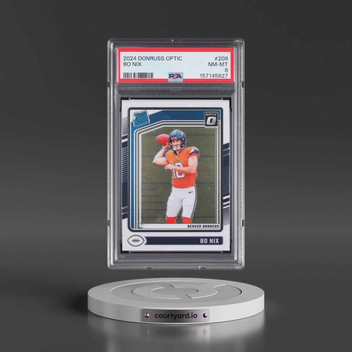 2024 Panini Donruss Optic #209 Bo Nix (PSA 8 NM-MT)