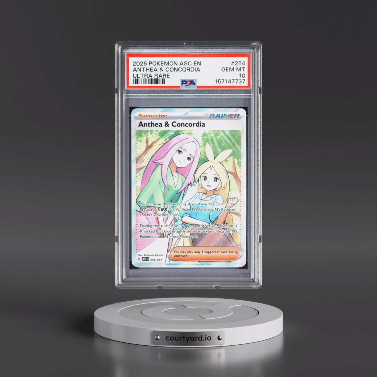 2026 Pokémon Asc EN-Ascended Heroes #254 Anthea & Concordia - Ultra Rare (PSA 10 GEM MINT)