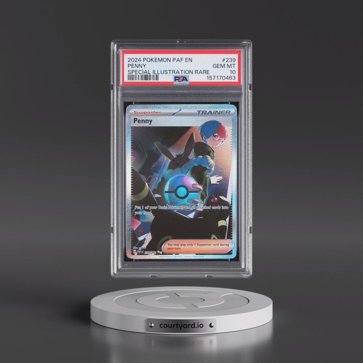 2024 Pokémon Paf EN-Paldean Fates #239 Penny - Special Illustration Rare (PSA 10 GEM MINT)