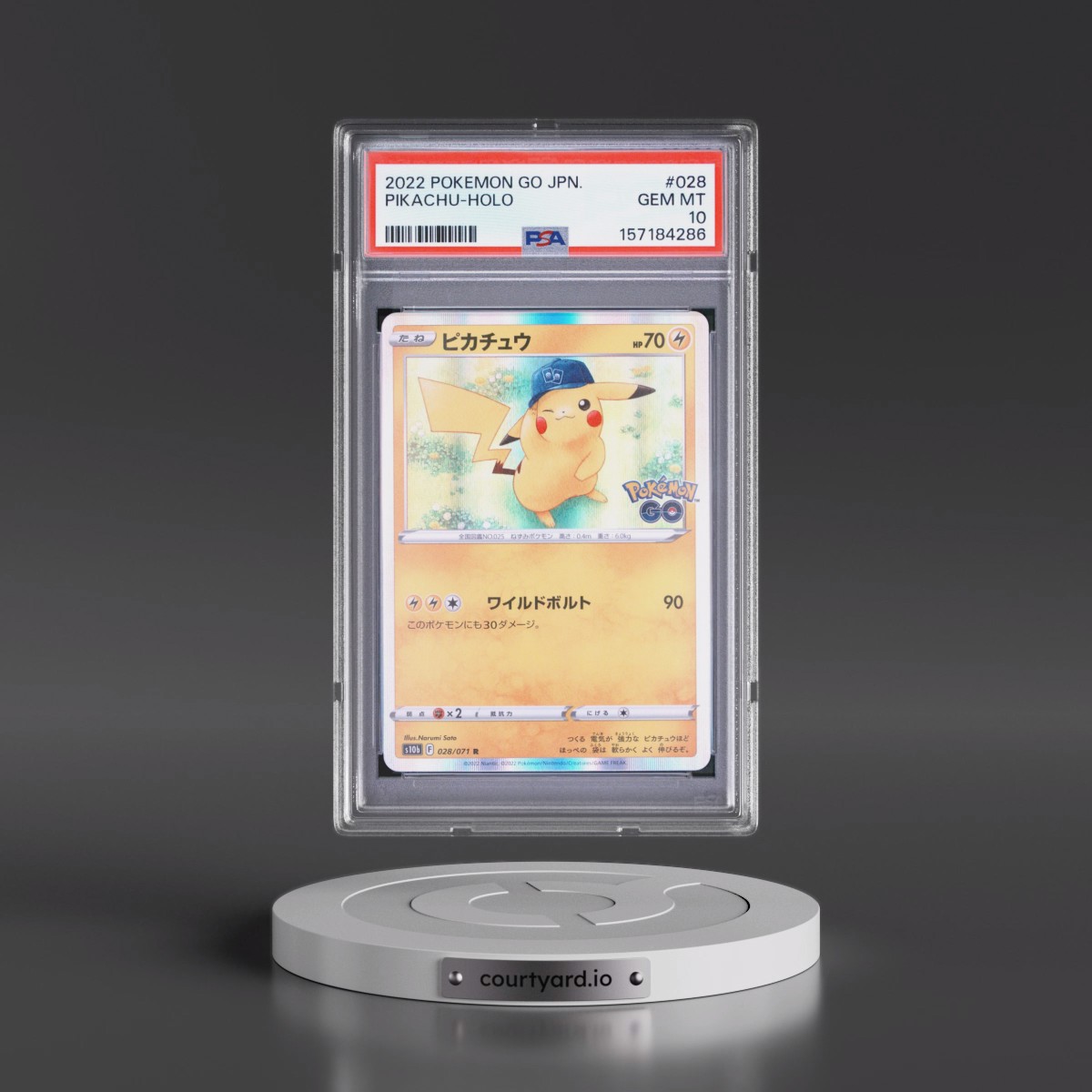 2022 Pokémon Go #028 Pikachu - Holo (PSA 10 GEM MINT)