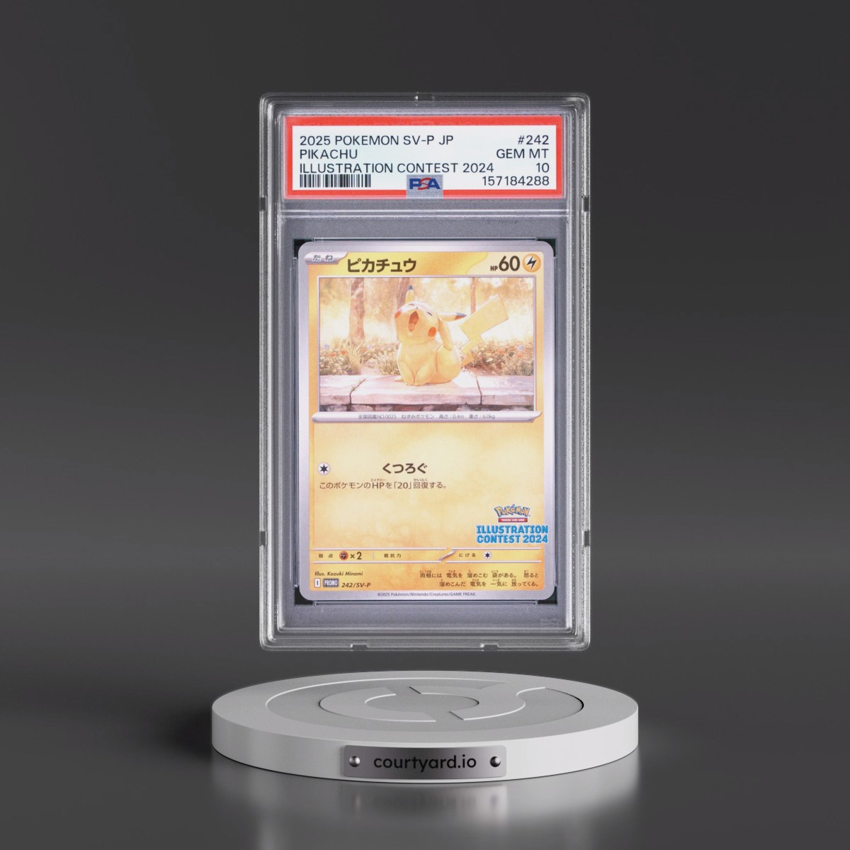 2025 Pokémon SV-P Promo #242 Pikachu - Illustration Contest 2024 (PSA 10 GEM MINT)