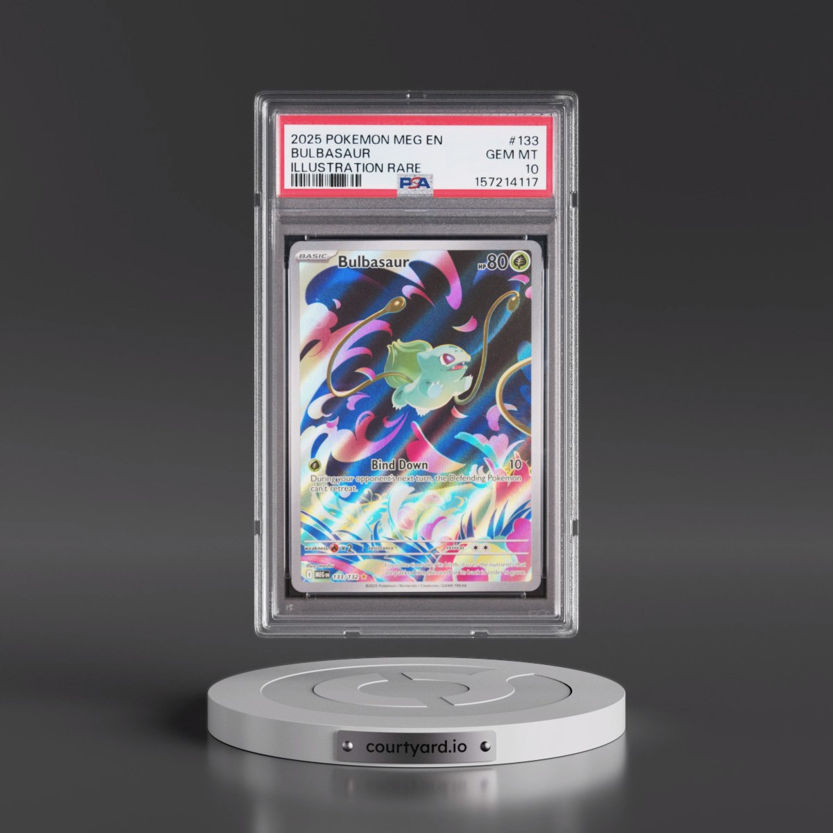 2025 Pokémon Meg EN-Mega Evolution #133 Bulbasaur - Illustration Rare (PSA 10 GEM MINT)