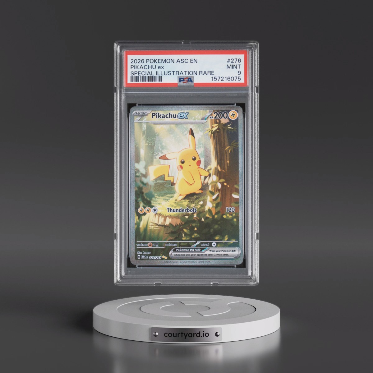 2026 Pokémon Asc EN-Ascended Heroes #276 Pikachu EX - Holo Special Illustration Rare (PSA 9 MINT)