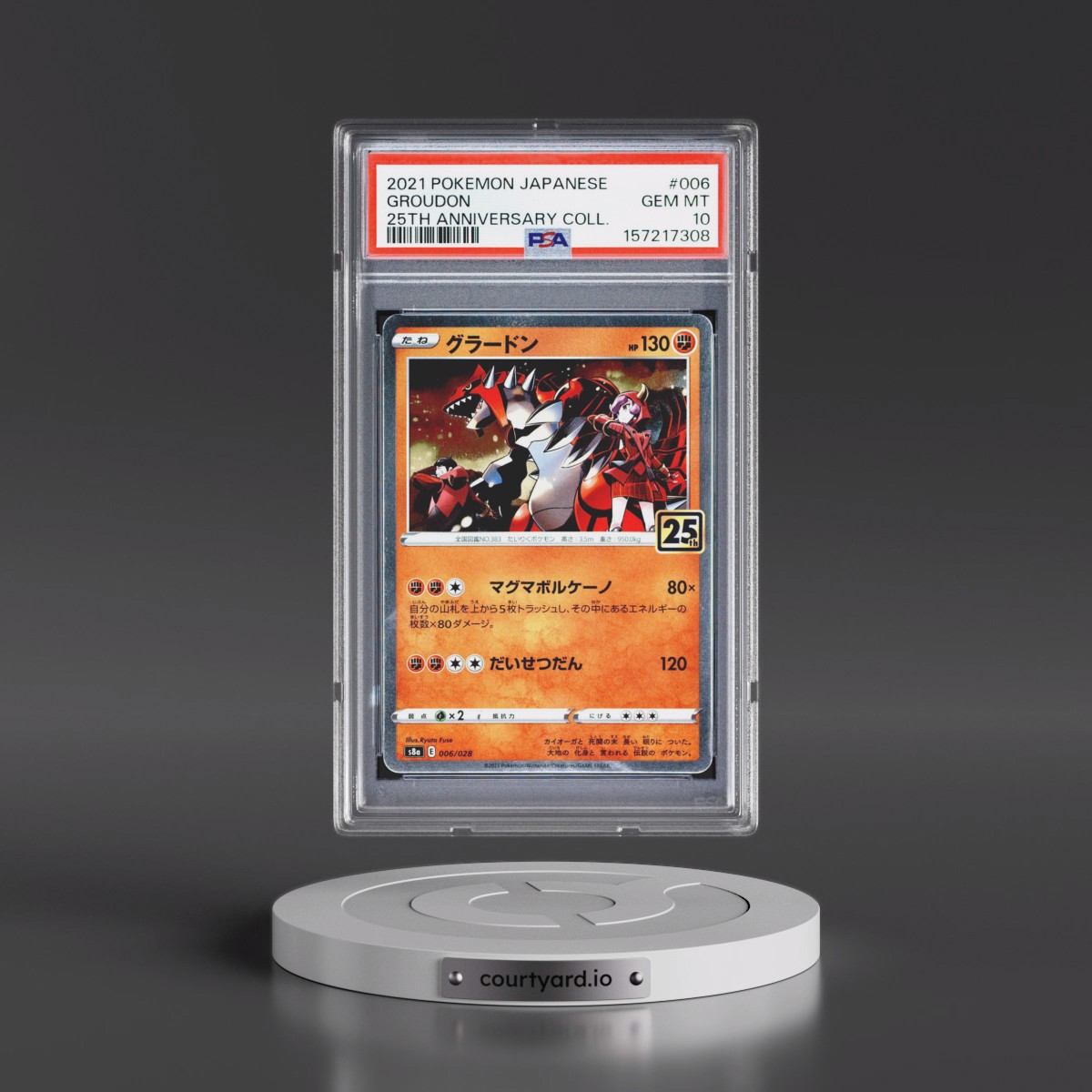 2021 Pokémon 25th Anniversary Collection #006 Groudon (PSA 10 GEM MINT)