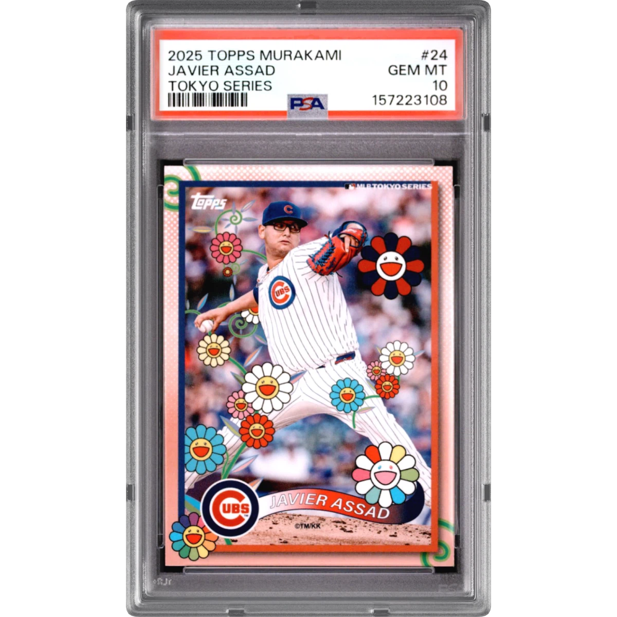 2025 Topps Takashi Murakami + MLB World Tour Tokyo Series #24 Javier Assad (PSA 10 GEM MINT)
