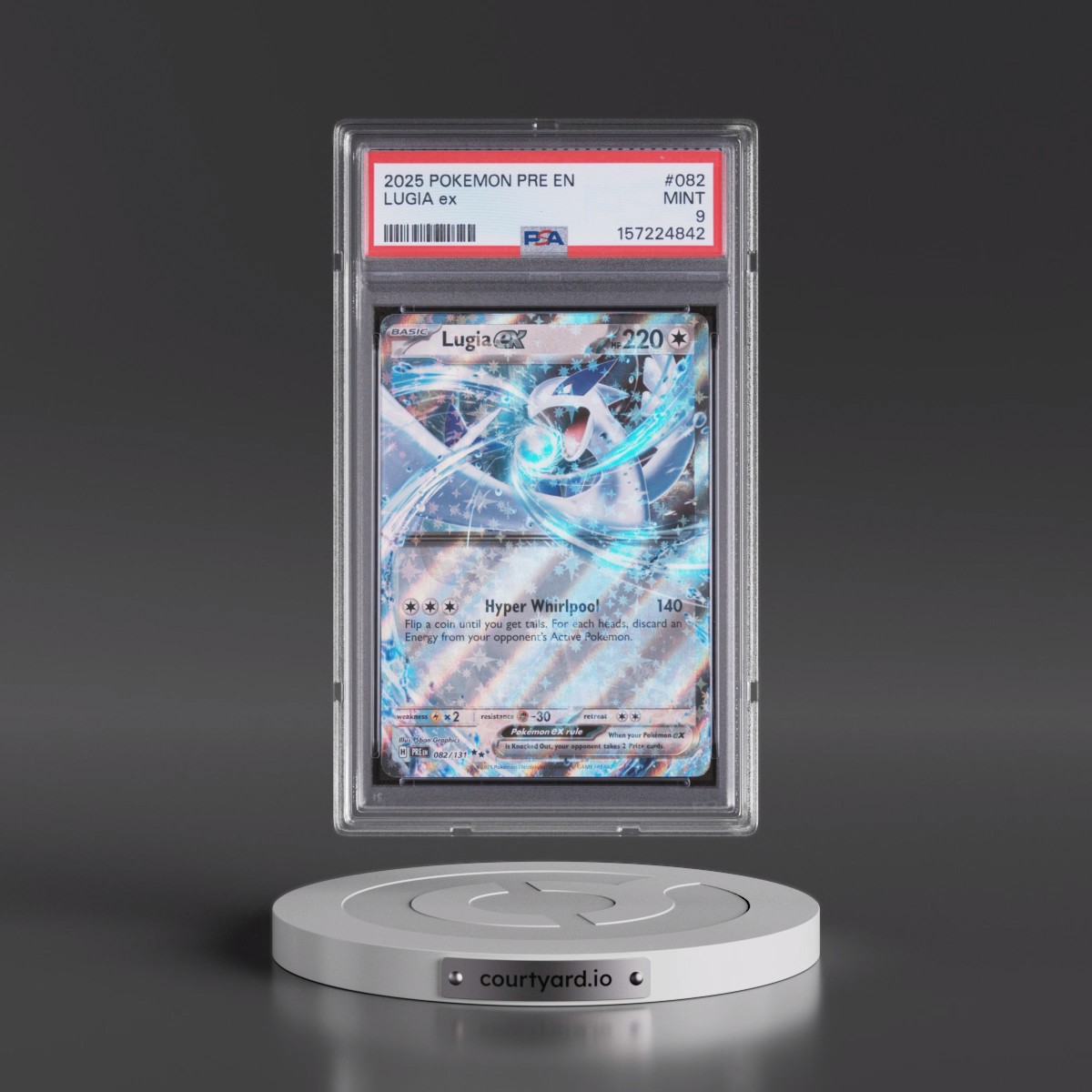 2025 Pokémon Pre EN-Prismatic Evolutions #082 Lugia EX - Holo (PSA 9 MINT)