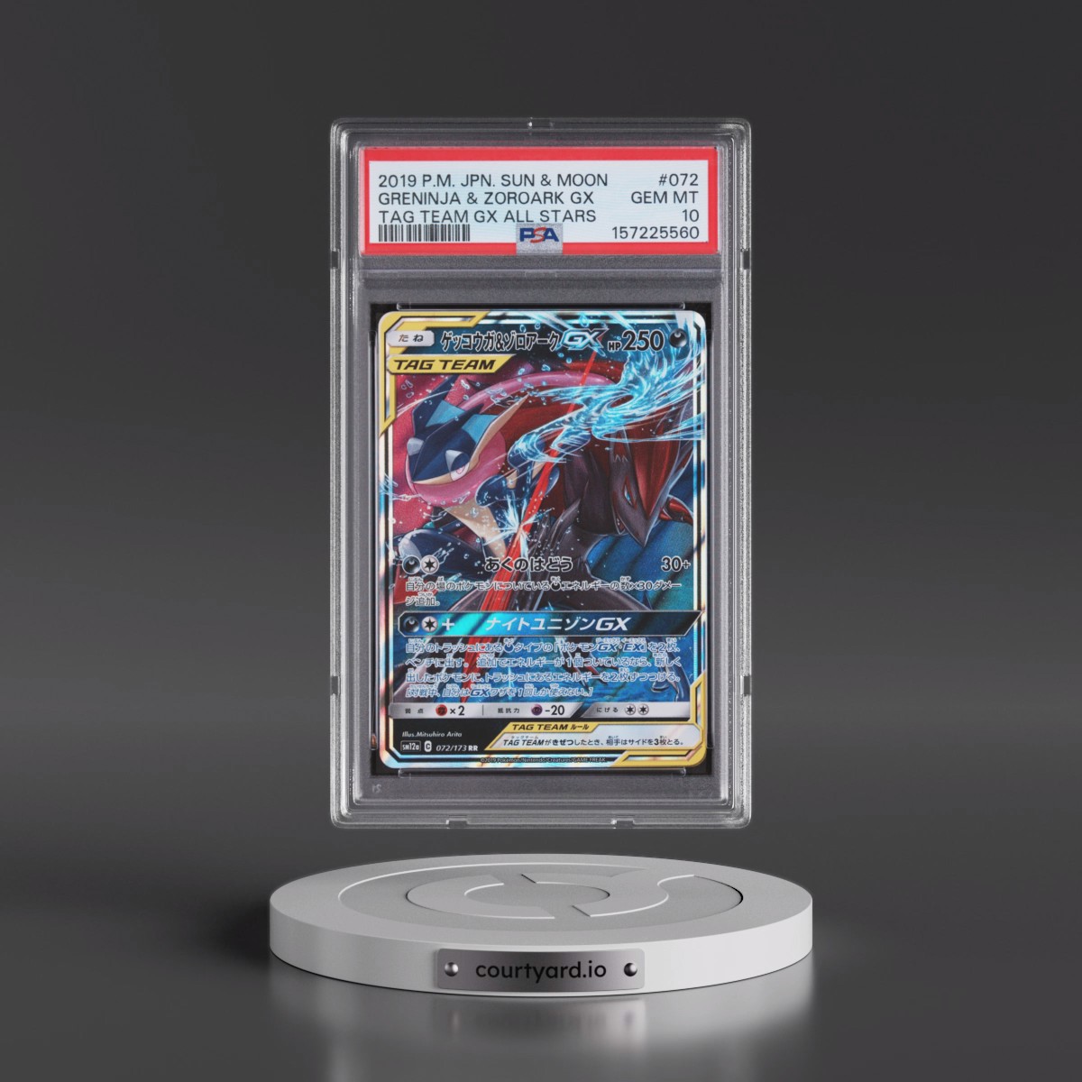 2019 Pokémon Sun & Moon Tag Team GX All Stars #072 Greninja & Zoroark GX - Holo (PSA 10 GEM MINT)