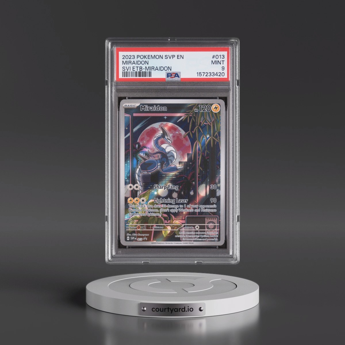 2023 Pokémon Svp EN-SV Black Star Promo #013 Miraidon - Scarlet & Violet Elite Trainer Box-Miraidon (PSA 9 MINT)