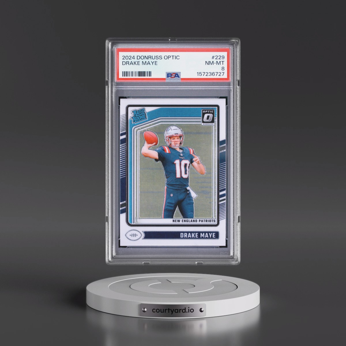 2024 Panini Donruss Optic #229 Drake Maye (PSA 8 NM-MT)