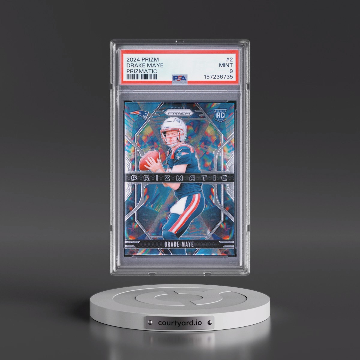 2024 Panini Prizm Prizmatic #2 Drake Maye (PSA 9 MINT)