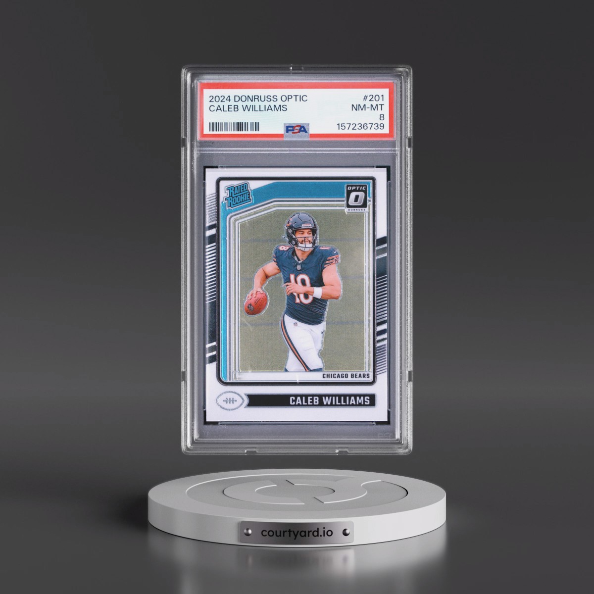 2024 Panini Donruss Optic #201 Caleb Williams (PSA 8 NM-MT)