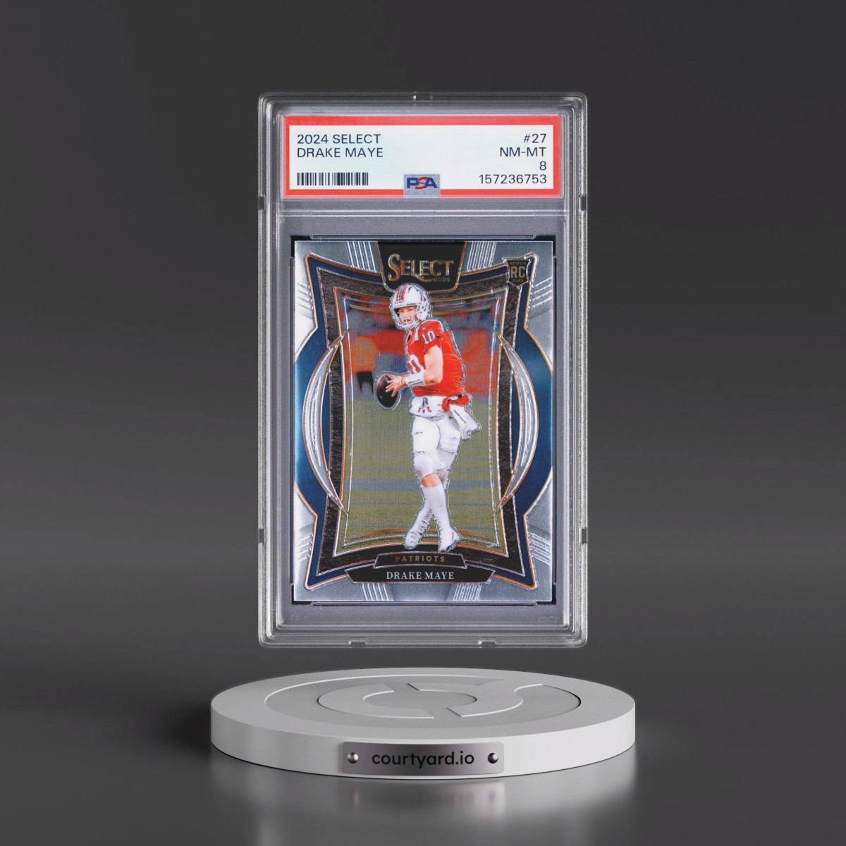 2024 Panini Select #27 Drake Maye (PSA 8 NM-MT)