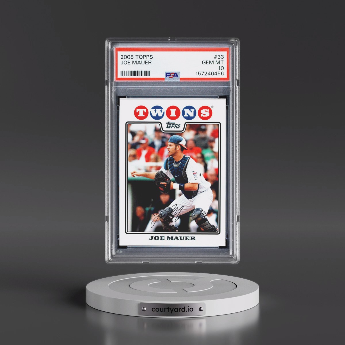 2008 Topps #33 Joe Mauer (PSA 10 GEM MINT)