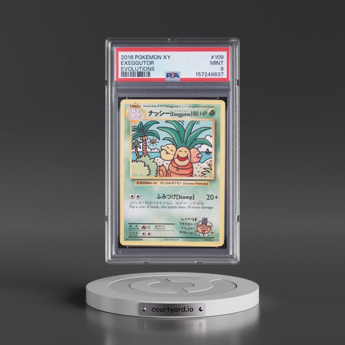 2016 Pokémon XY Evolutions #109 Exeggutor (PSA 9 MINT)