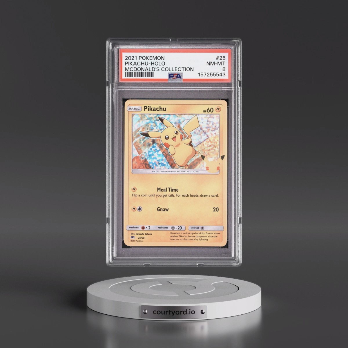 2021 Pokémon Mcdonald's Collection #25 Pikachu - Holo (PSA 8 NM-MT)