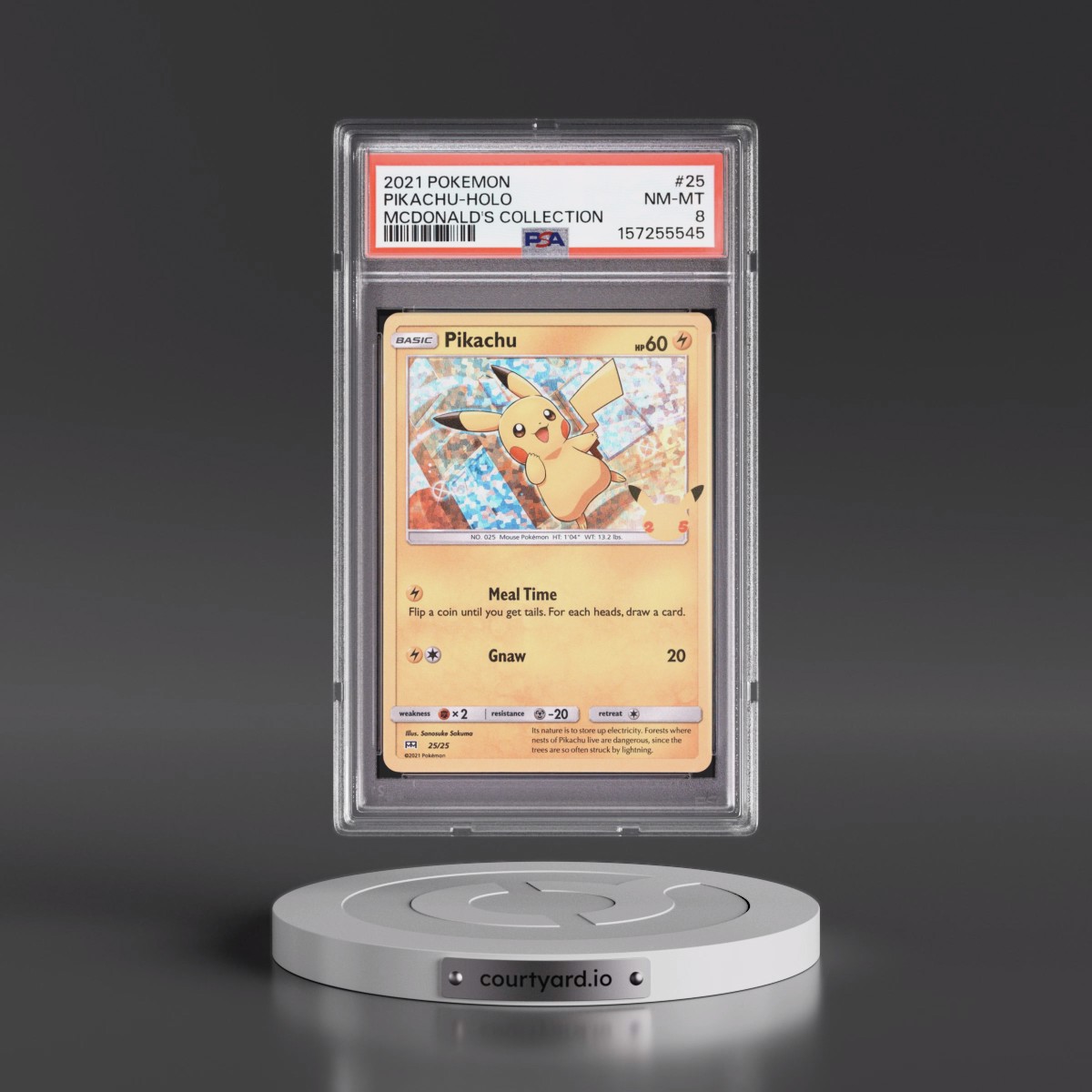 2021 Pokémon Mcdonald's Collection #25 Pikachu - Holo (PSA 8 NM-MT)