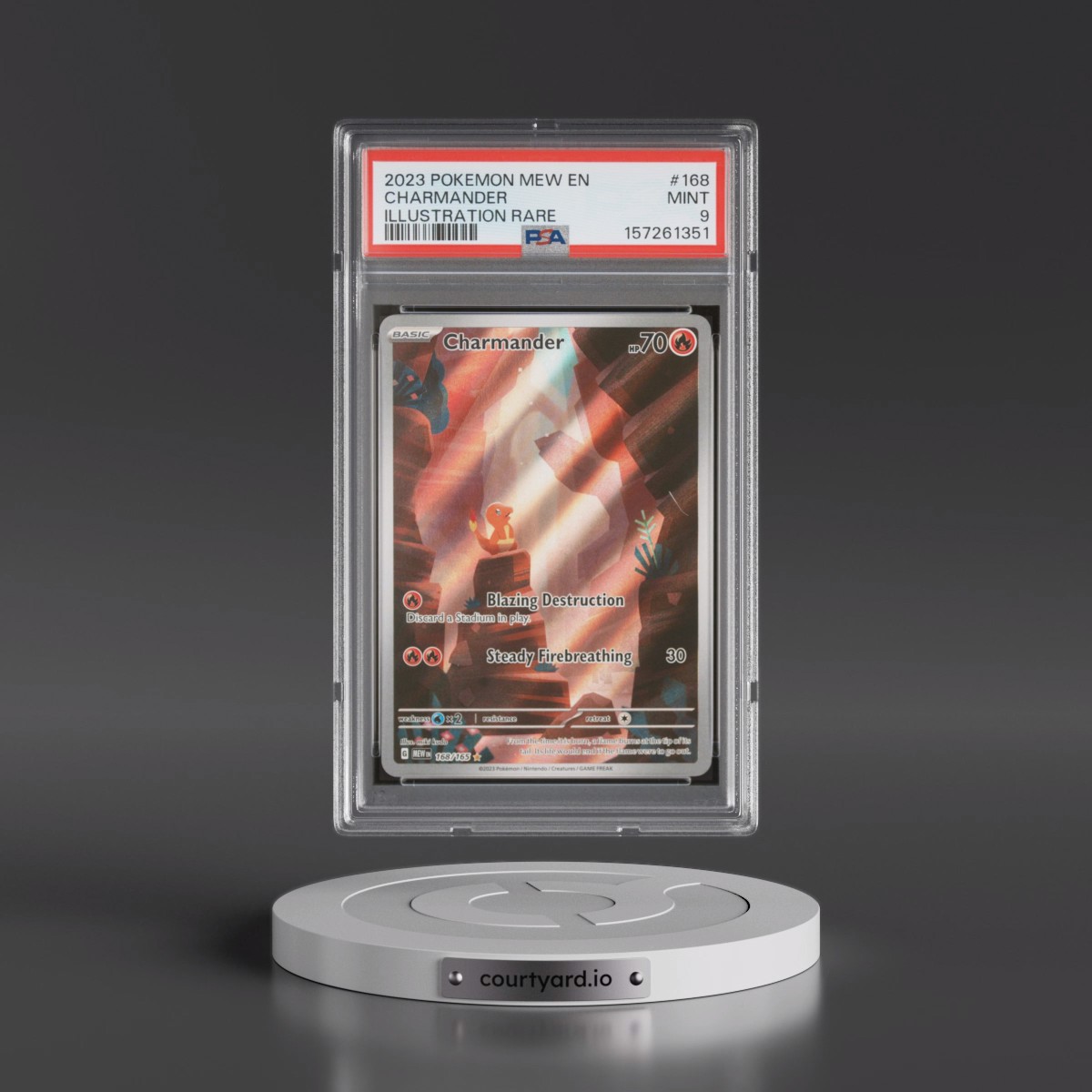 2023 Pokémon Mew EN-151 #168 Charmander - Illustration Rare (PSA 9 MINT)