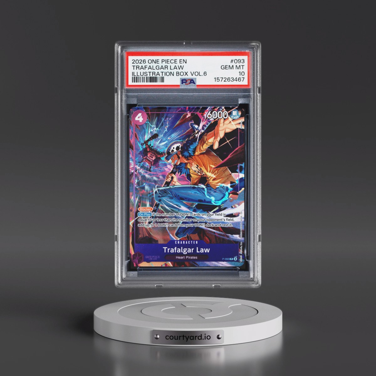 2026 One Piece Promos #093 Trafalgar Law - Illustration Box Vol.6 (PSA 10 GEM MINT)