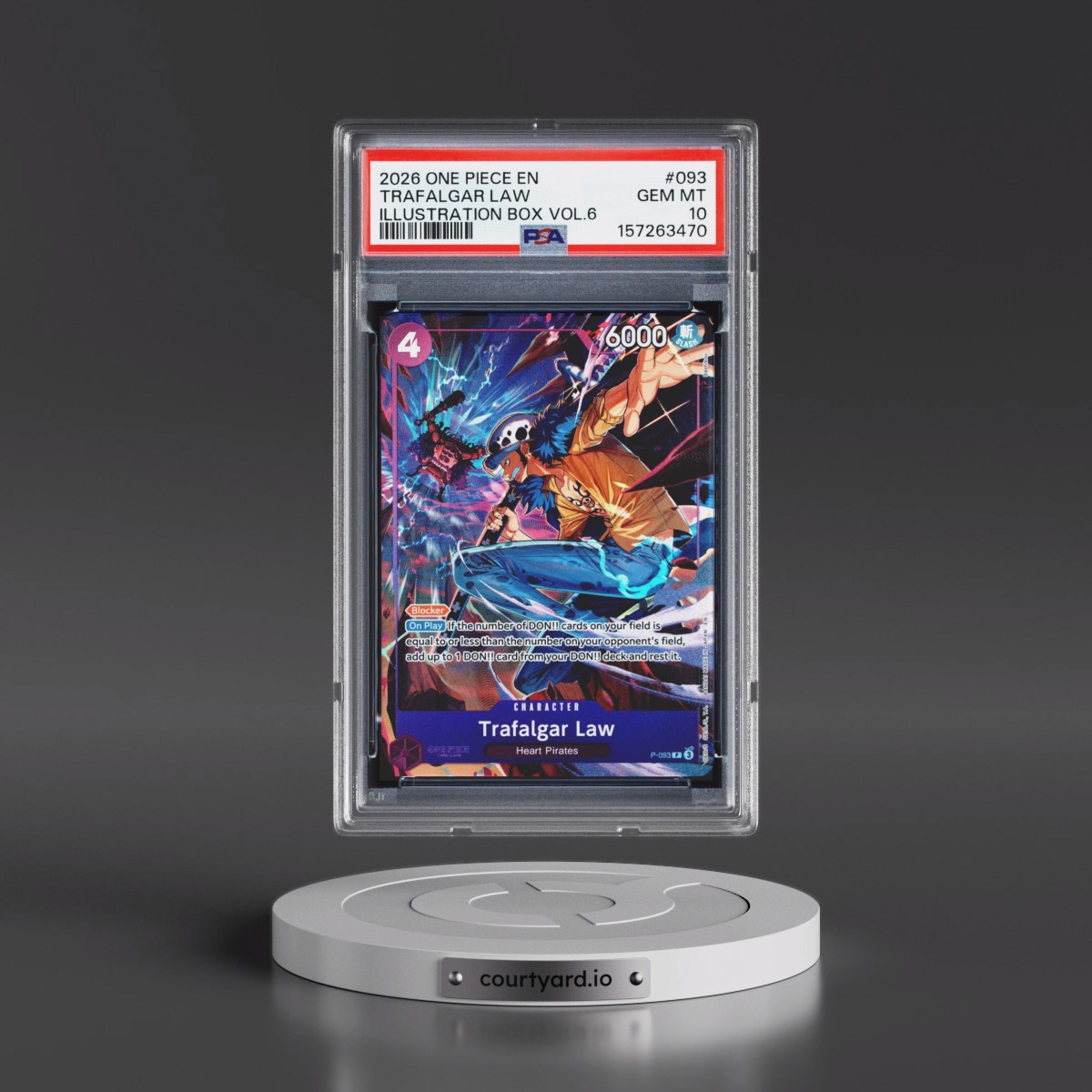 2026 One Piece Promos #093 Trafalgar Law - Illustration Box Vol.6 (PSA 10 GEM MINT)