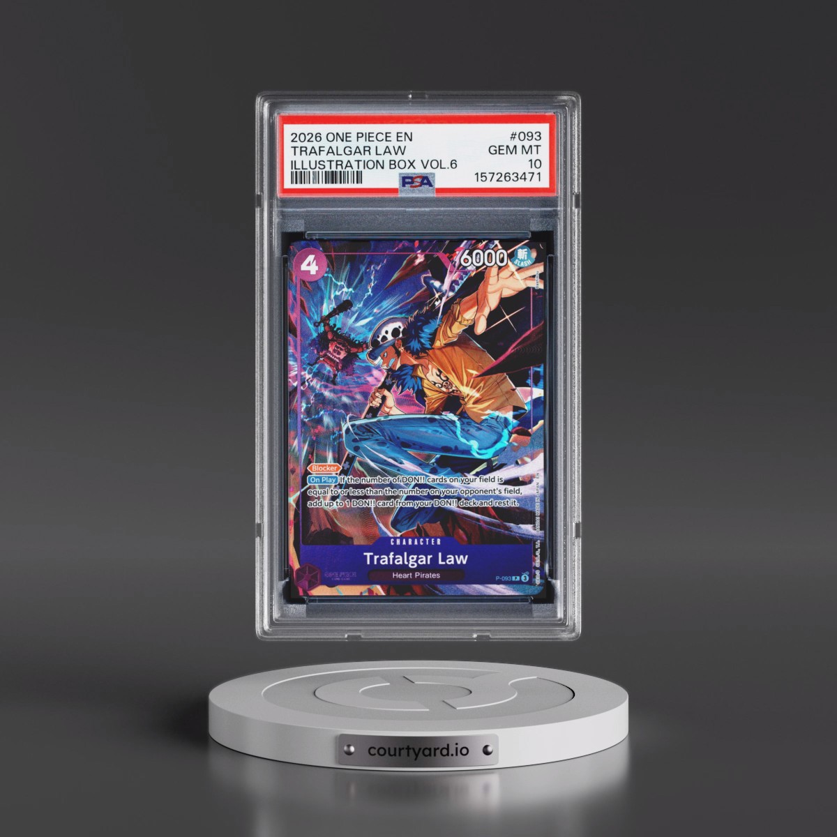 2026 One Piece Promos #093 Trafalgar Law - Illustration Box Vol.6 (PSA 10 GEM MINT)