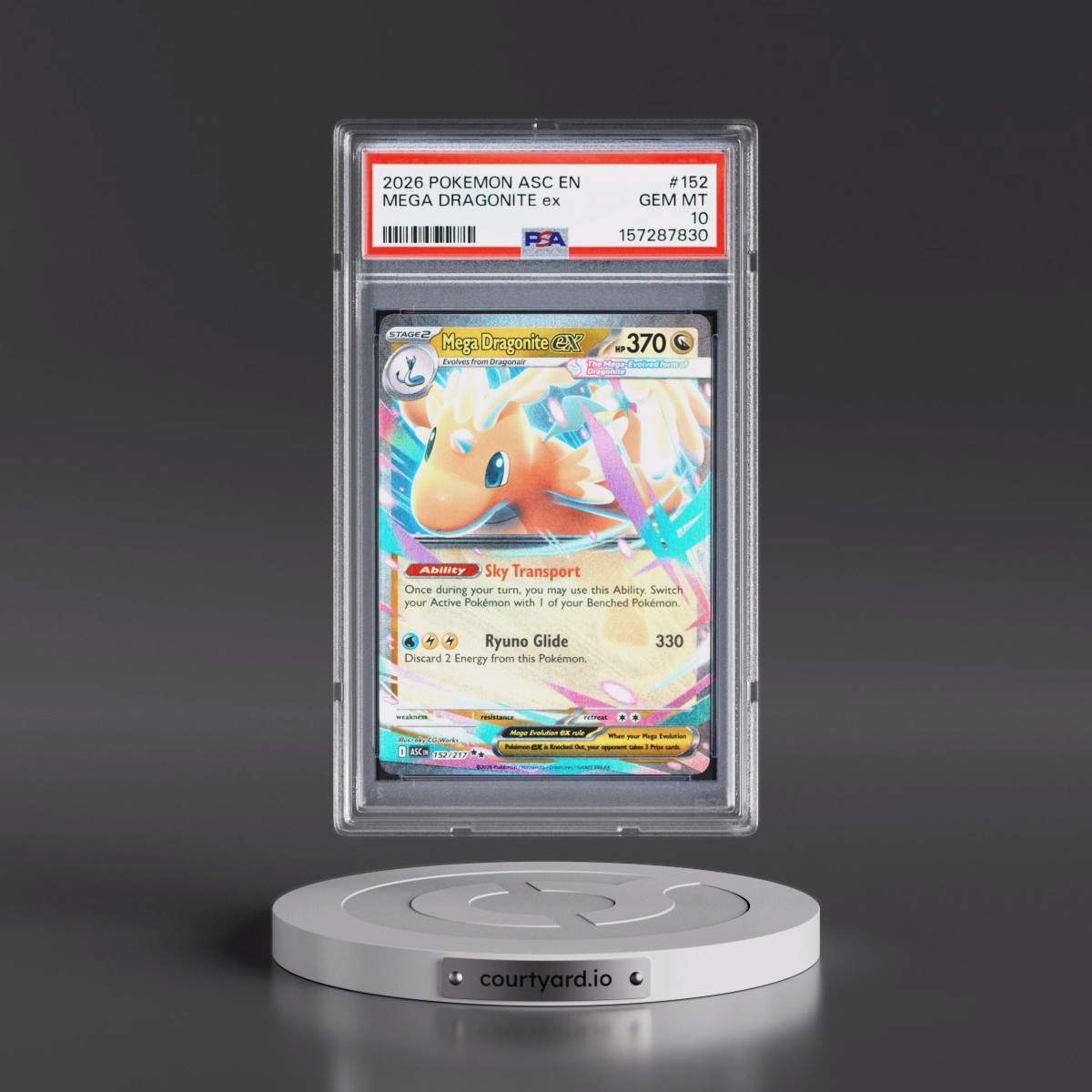 2026 Pokémon Asc EN-Ascended Heroes #152 Mega Dragonite EX - Holo (PSA 10 GEM MINT)