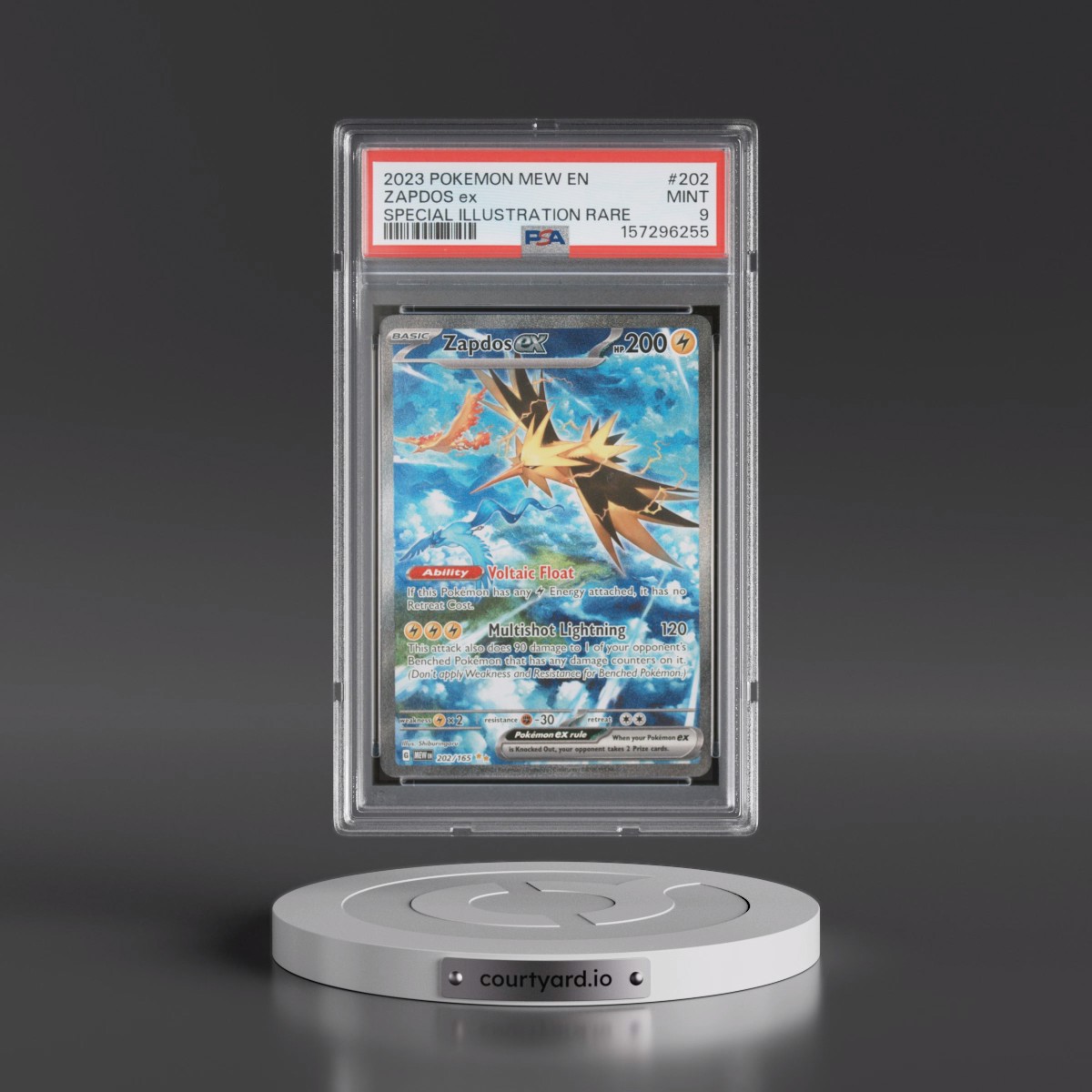 2023 Pokémon Mew EN-151 #202 Zapdos EX - Holo Special Illustration Rare (PSA 9 MINT)