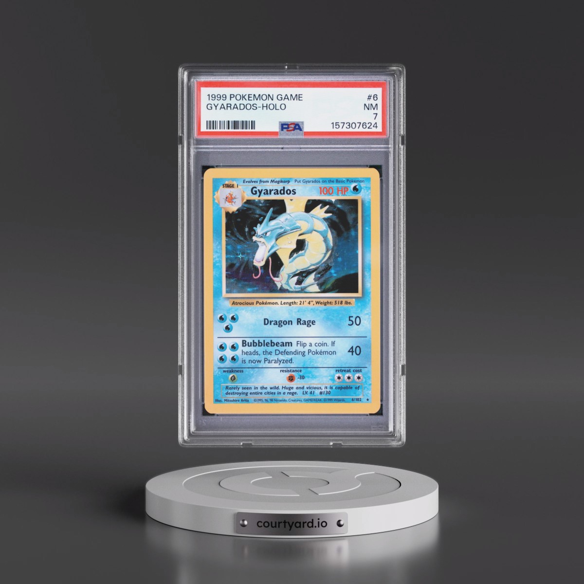 1999 Pokémon Game #6 Gyarados - Holo (PSA 7 NM)