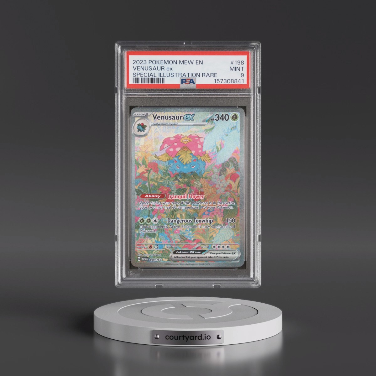 2023 Pokémon Mew EN-151 #198 Venusaur EX - Holo Special Illustration Rare (PSA 9 MINT)