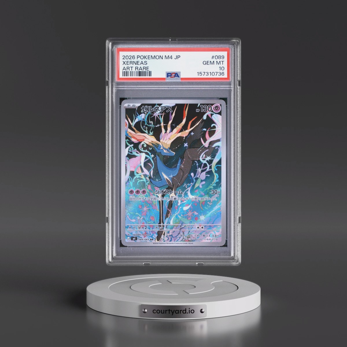 2026 Pokémon M4-Ninja Spinner #089 Xerneas - Art Rare (PSA 10 GEM MINT)