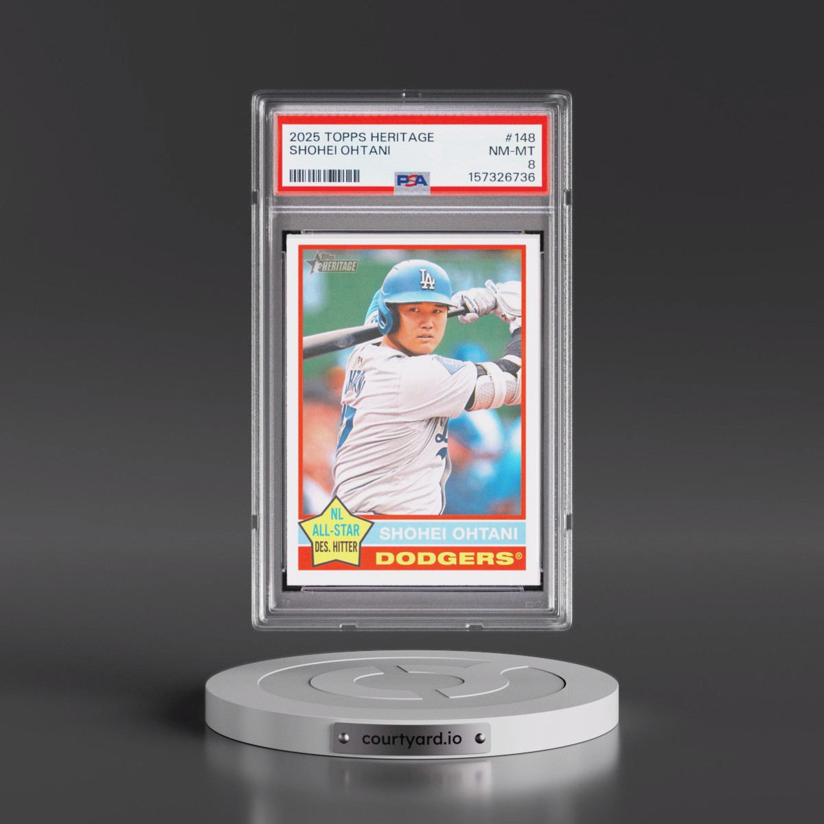 2025 Topps Heritage Shohei Ohtani #148 PSA 8