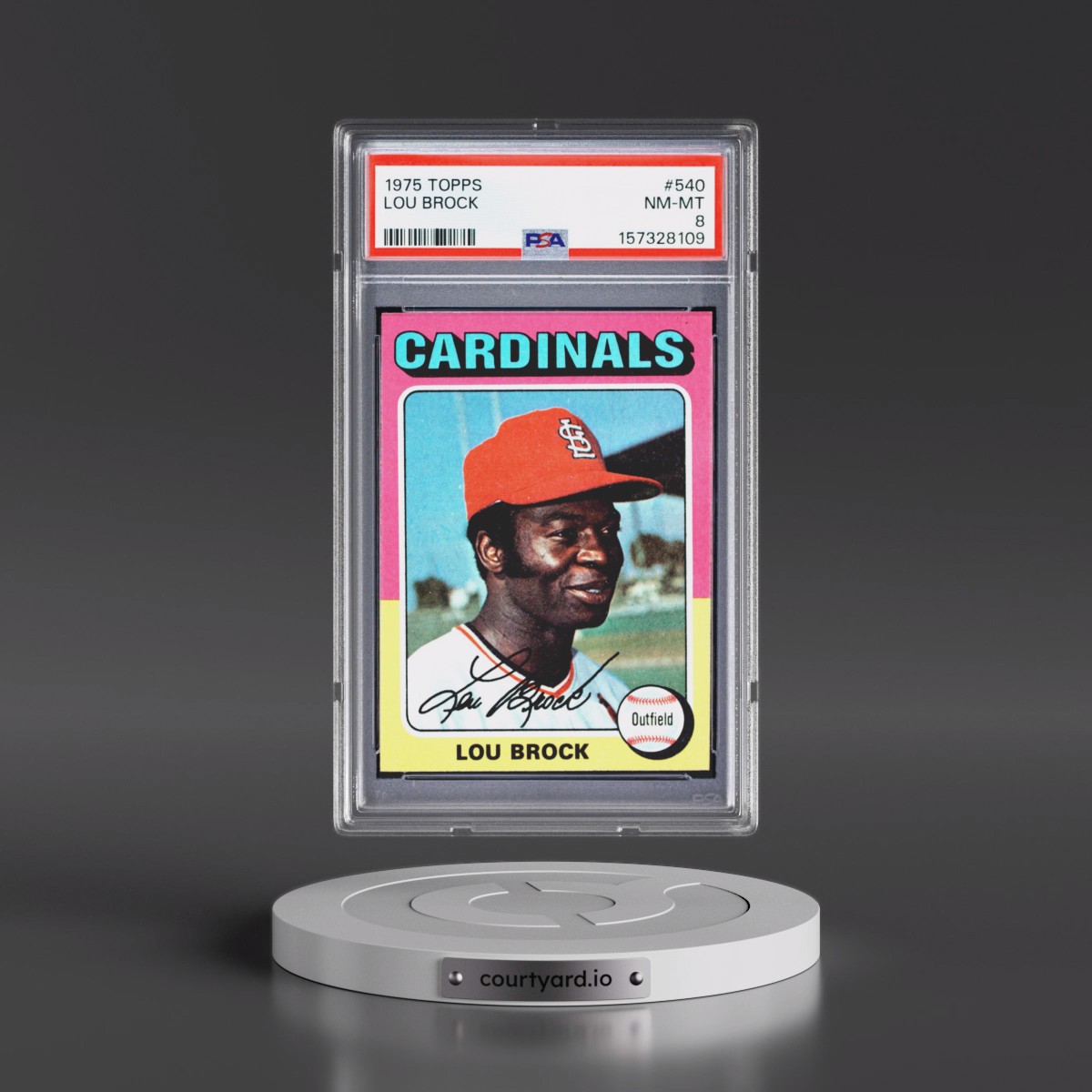1975 Topps #540 Lou Brock (PSA 8 NM-MT)