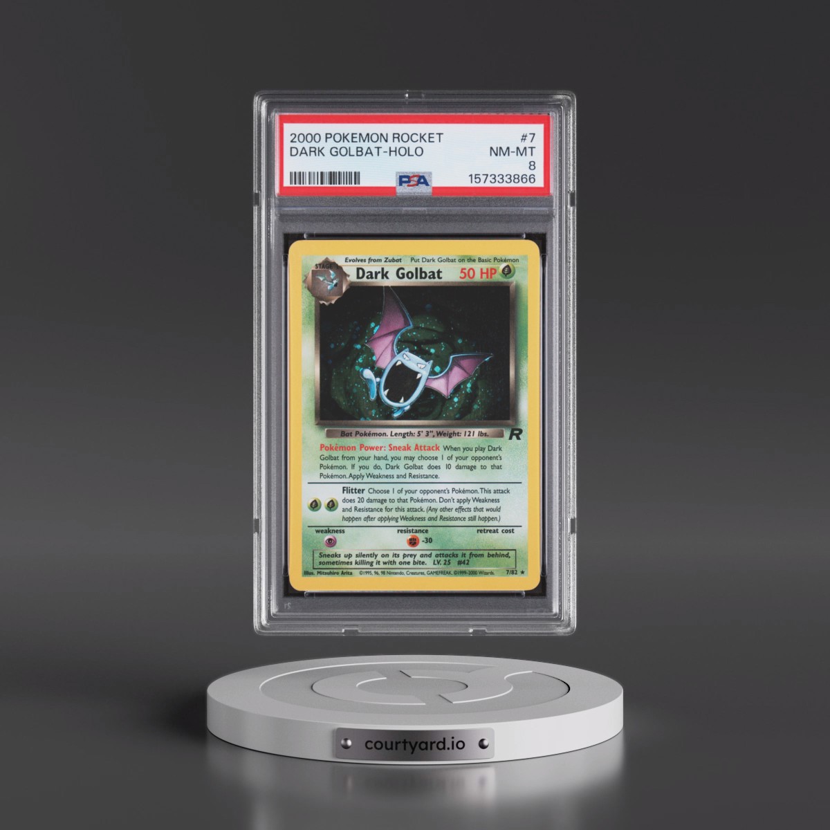 2000 Pokémon Rocket #7 Dark Golbat - Holo (PSA 8 NM-MT)