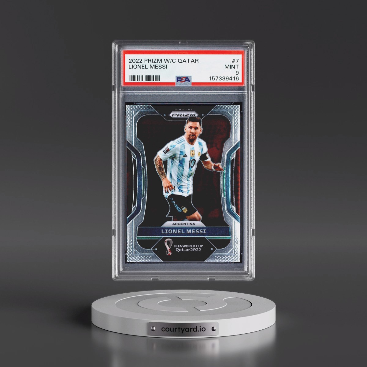 2022 Panini Prizm World Cup Qatar #7 Lionel Messi (PSA 9 MINT)