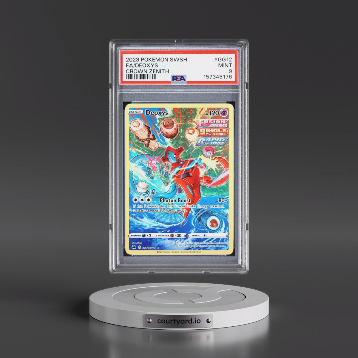 2023 Pokémon Sword and Shield Crown Zenith #GG12 Deoxys - Full Art (PSA 9 MINT)
