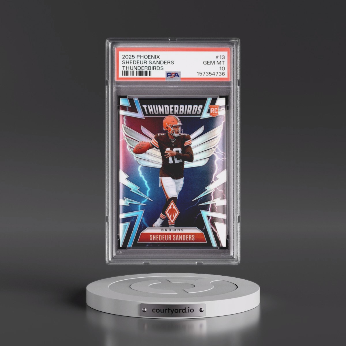 2025 Panini Phoenix Thunderbirds #13 Shedeur Sanders (PSA 10 GEM MINT)