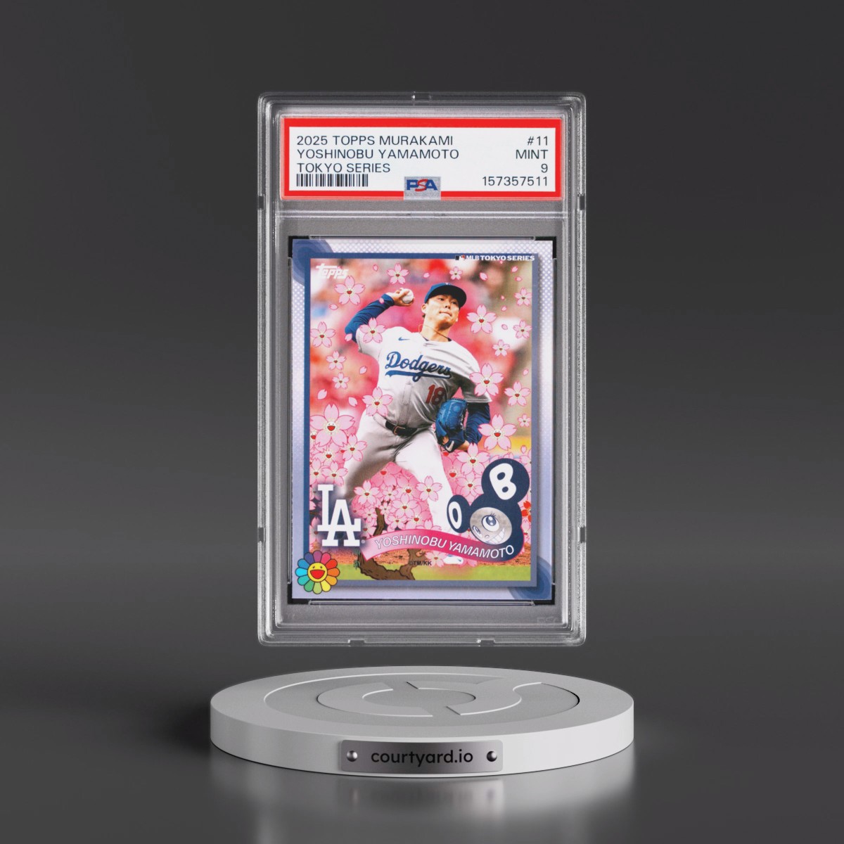 2025 Topps Takashi Murakami + MLB World Tour Tokyo Series #11 Yoshinobu Yamamoto (PSA 9 MINT)