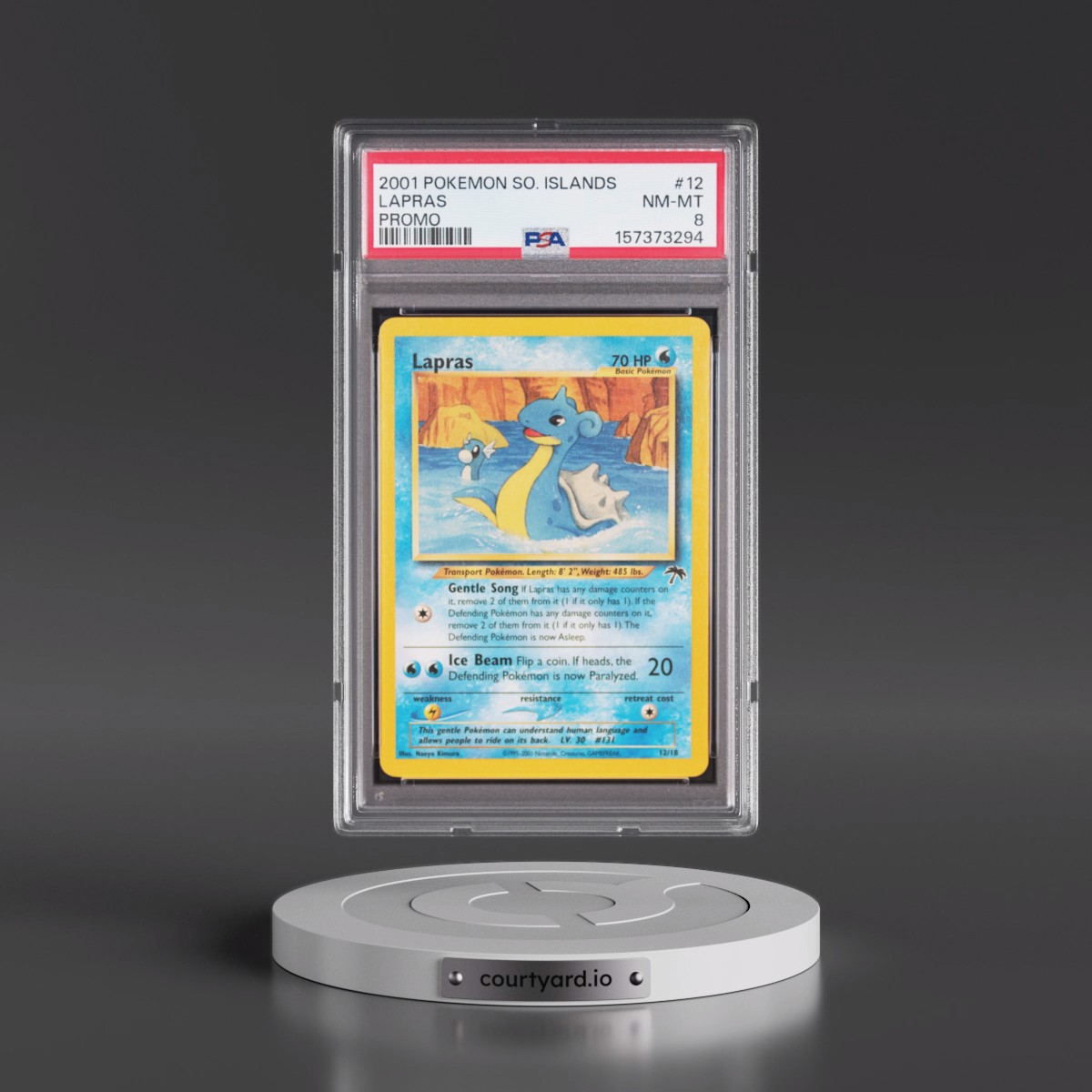 2001 Pokémon Southern Islands Promo #12 Lapras (PSA 8 NM-MT)