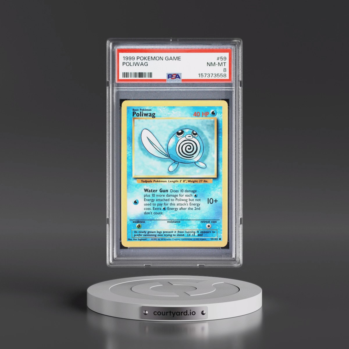 1995 poliwag pokemon card 59/102 - Pokmon Hit Points50 HP Form Poliwag Cards | Trading Card