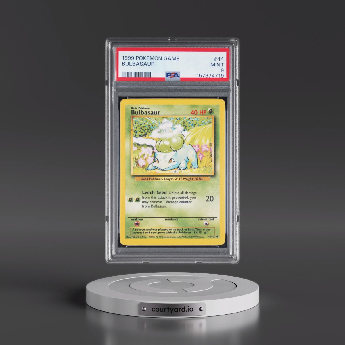 1999 Pokémon Game #44 Bulbasaur (PSA 9 MINT)