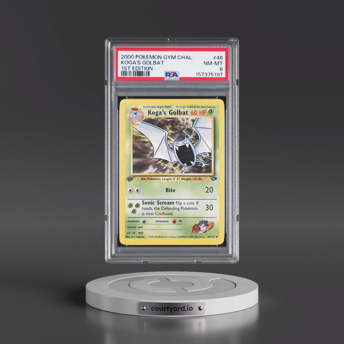 2000 Pokémon Gym Challenge #46 Koga's Golbat - 1st Edition (PSA 8 NM-MT)
