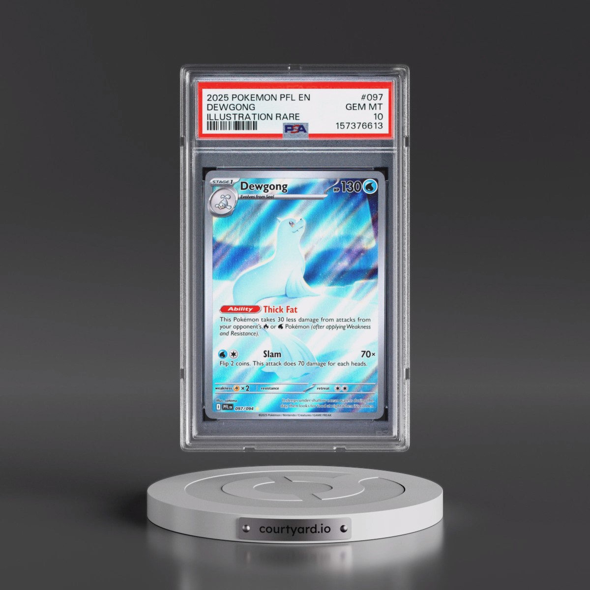 2025 Pokémon Pfl EN-Phantasmal Flames #097 Dewgong - Illustration Rare (PSA 10 GEM MINT)